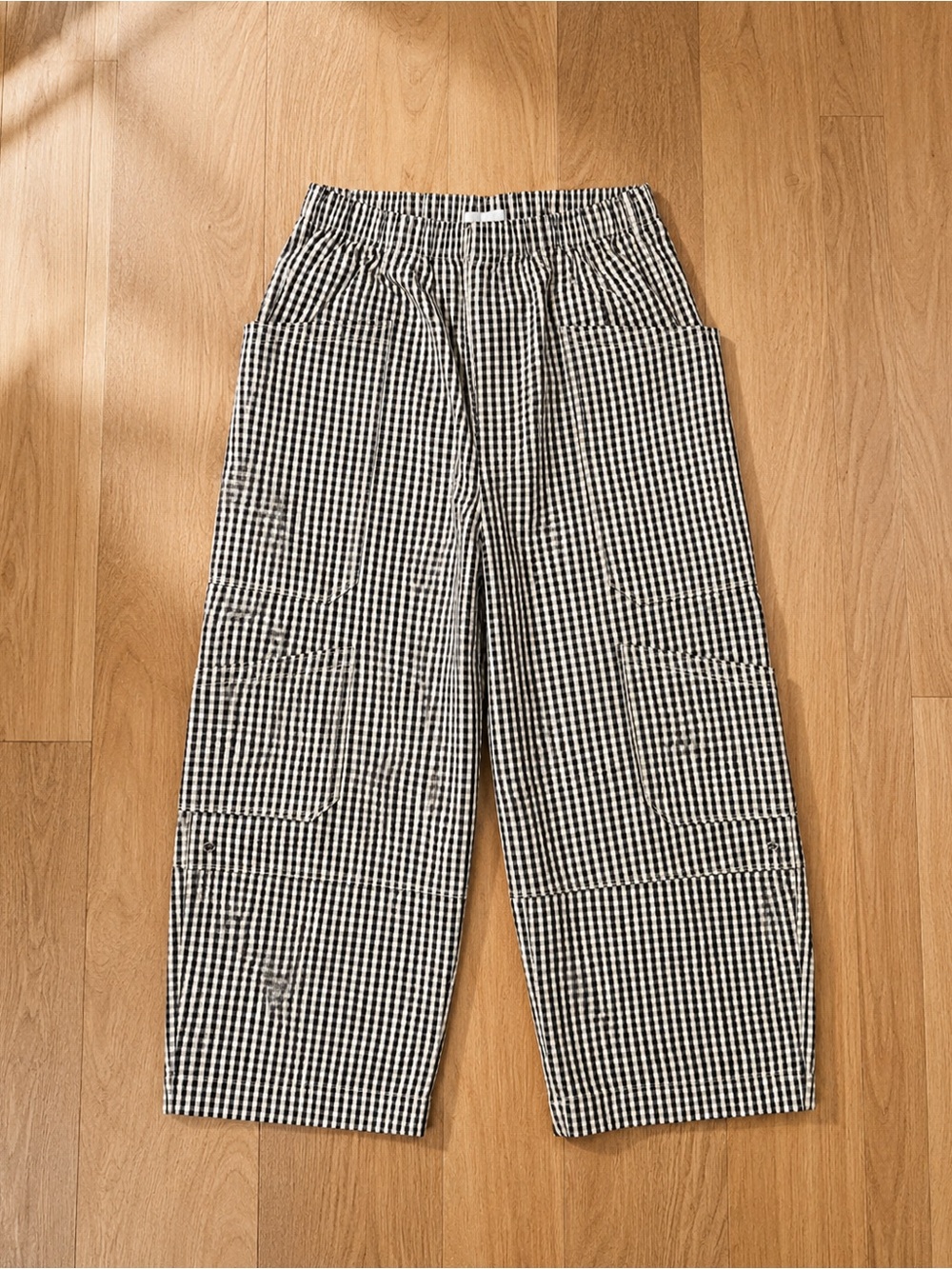 BDG Black and White Gingham Cargo Pants